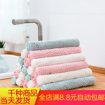 Home Use Thickened dishwashing Clean Coral Suede Housework Kitchen Thicken Clean Water Absorbent Big Wipe Away Hair