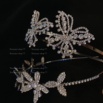 Beauty Fried Sky Full Drill Super Fairy Hyperbolle Full Drill Hair Stirrup Series Wide Side Butterfly Banquet Sweet Pressure Hair Accessories