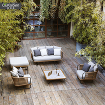 Nordic Simply in Windemulated Balcony CourtyOutdoor Garden Casual Outdoor Sofa Combination Living Room Furniture
