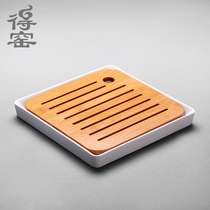Ceramic tea set Small tea tray Dry bubble tray Bamboo water storage Japanese Kung Fu tea sea set tray Tea table set