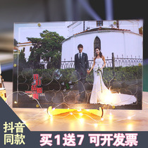 Photo signature roster board book transparent sign-in fingerprint tree platform wedding wedding props love wood chip creative customization