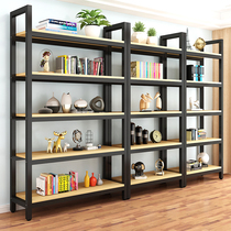 Bookshelf simple floor living room multi-layer storage rack iron steel wood shelf simple childrens bookcase storage rack