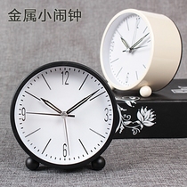 Simple creative childrens small alarm clock mute student bed head bedroom small clock clock ornaments mini seat clock