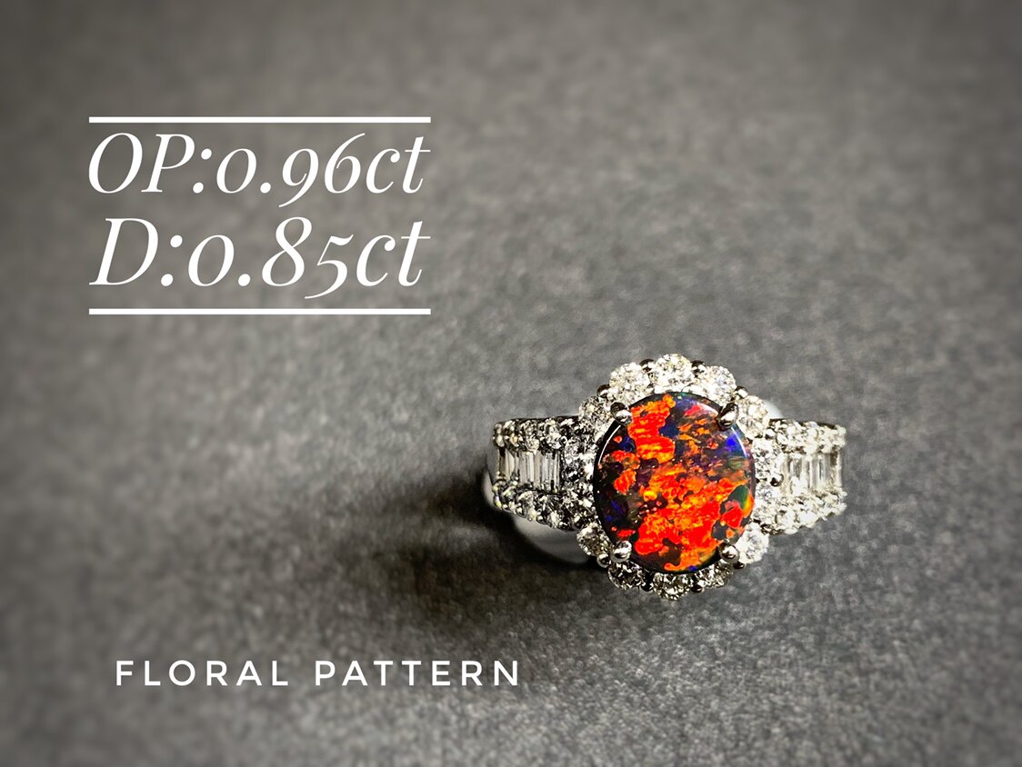 Sold Opal Island Collectible Lightning Ridge Black Opal Magma Red Ring