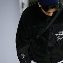 SAMESAME new product stitching winter warm retro fleece cashmere coat men loose thick cotton dress tide