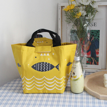 Cute handbag lunch bag thick Korean work insulation bag fresh lunch bag large capacity lunch bag ice bag