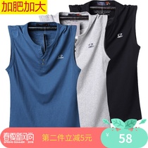 Fat guy sports vest men summer tide sports sleeveless loose fat fat fat man mens clothing