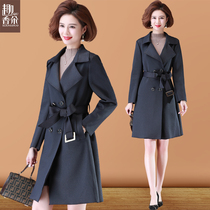 Fashion mother autumn coat 2021 New Style wide wife Western wind coat in spring and autumn long coat women