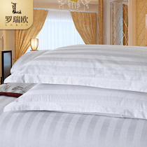 Hotel pillow - suit full cotton satin white pillow - cover hotels bedding supplies wholesale one pair of 2 simple