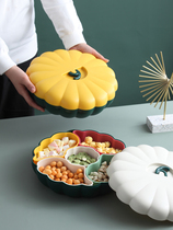New Years Chinese New Year fruit tray Home tea table snacks placement disc Dining Room Tray Wag Pan Melon Nuts Nutg Containing box
