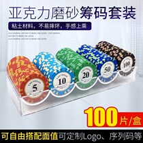 Chip coin Crystal Macao mixed round double-sided mahjong machine chip entertainment token chess room mahjong room plastic