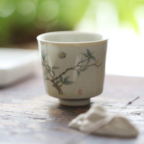 Ceramic ice cracked glaze tea cup mountain water cup tea set Master Cup double 12 new product recommended leisure Hospital