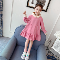 Girls dress Spring and Autumn Sweater Skirt 2020 new Korean casual tide children long base shirt childrens sweater tide