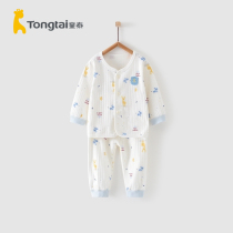 Tongtai Four Seasons baby cotton underwear men and women Baby 3 months-2 years old cross jacket pants set