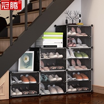 Shoe rack storage artifact Multi-storey ladder ladder trapezoidal shoe cabinet space-saving shelf Shoe finishing rack