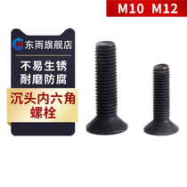 M10M12 flat head hexagon socket screw 10 9 grade high strength countersunk head socket bolt factory direct