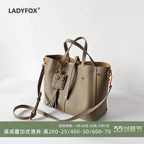 Headlayer Bull Leather Genuine Leather Handbag Carry-on Satchel Bag Summer New Minimalist Totbag 100 Hitch Large Capacity Multilayer