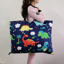 Kindergarten quilt bag quilt mattress bag Cotton cartoon printing canvas finishing storage bag Handbag can be washed