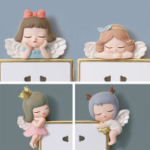 ins net red decoration switch patch wall stickup solid creative socket stickup new little fresh and cute cartoon protective sleeve