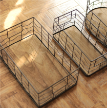 ins Nordic wrought iron storage basket desktop fruit snacks mask Box Kitchen sundries storage basket storage basket