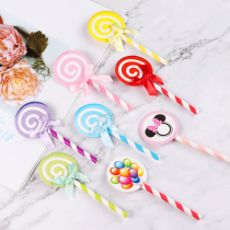 Birthday Cake Decoration Swing Pieces Cartoon Stick Candy Inserts Children Baking Party Sweet Table Dress Up 6 packs