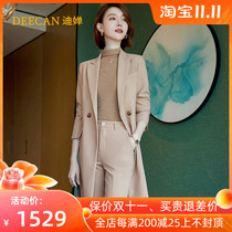 Advanced sense professional suit female 2021 autumn and winter New Korean temperament Joker long windbreaker suit suit suit