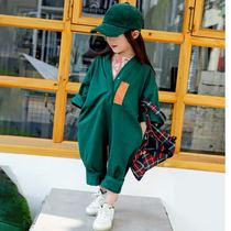 M childrens clothing for men and women children Spring overalls wide leg pants set baby jumpsuit spring and autumn Korean version of jumpsuit foreign atmosphere tide