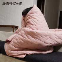JNBYHOME Jiangnan commoner quilted quilt thin quilt sofa blanket Ice cream color warm cover quilt four seasons universal