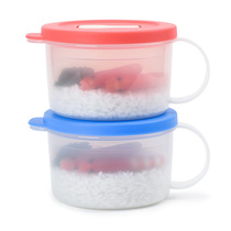 Tupperware fresh-keeping box 600ml800ml microwave Crystal round bowl lunch box lunch box lunch heating Special