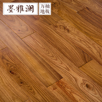 (Dapan Home) Mo Yalan Africa Asian flower pear hedgehog red sandalwood Red pure solid wood floor 18mm log