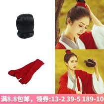  Studio photo Costume wig Hanfu Chivalrous cos female dress mens clothing styling hair bag hair band combination bun photo