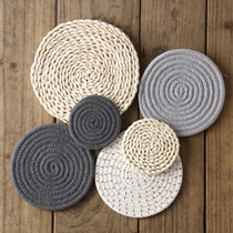 Round sand pot mat heat insulation mat kitchen anti-scalding mat bowl mat cloth table mat heat-resistant plate coaster dish mat for household