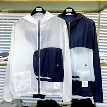 Silver Childrens Day Thom Browne 20 TB Whale Sunscreen Fashion Loose Ultra Slim Knit Sunscreen Jacket