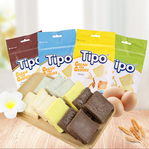 Vietnam imported TIPO Milk Egg crispy bread cracker 135g * 4 bags durian milk chocolate sesame flavor