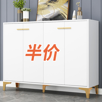 Light luxury shoe cabinet household door large-capacity solid wood entrance door entrance cabinet large-capacity storage storage balcony cabinet