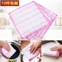 Kitchen Supplies South Korea water absorption without dropping hair stainer oil rag wiping bowl rubbing table dishcloth Dishcloth Thickening cleaning towels