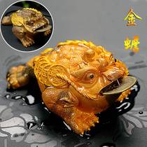 Colour-changing tea darling Pet Three Foot Golden Toad Boutique can raise tea with tea set accessories Toad Toad Tea Tray Tea Tray