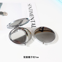 Leaf Sister Round Portable Small Mirror Cream Gel Diy Homemade Material Double-sided Mirror Drip Glue Ordering Material