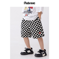 chessboard plaid shorts boys half pants summer 2022 new children big boys Korean style casual fashion