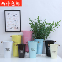 Manufacturer decorated flower barrel Tin barrel flower shop special flowers barrel wood to dry flowers with high flower cylinder iron art dry flowers big iron barrel