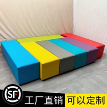 Early teaching centre Soft bunches stool Couch Stool Kindergarten Software Combined Leather Shoes Bench Strip Bench Fence Children Customised