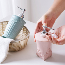 European carved shower gel bottle hand sanitizer bottle Shampoo empty bottle pressing bottle Lotion bottle 400ml