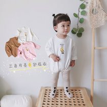 New ins spring romper climbing suit baby baby one-piece one-piece cotton baby newborn bag fart