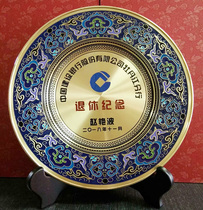 Copper plate ornaments commemorative plate custom-made bronze medal license license honorary classmates retirement souvenir metal Medal Plate