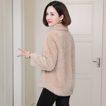 zqqz cashmere coat womens short fur one 2020 winter New lamb wool wool fur coat D162