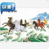 Wall painting Landscape landscape painting Living room modern home painting Decorative painting Eight horse map