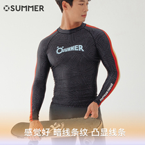  Korean version of wetsuit mens long-sleeved split pullover swimsuit snorkeling suit swimsuit jellyfish suit quick-drying fitness exercise