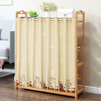 Cabinet curtain washing machine cabinet blocking curtain non-punching installation simple short curtain open cloakroom cabinet curtain