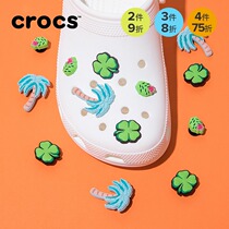 Crocs card Localchi Accessories Wisdom Musica Cave Shoes Flowers 100 Change Pattern Cactus Palm Tree Leaves Four Leaf Grass