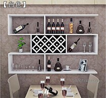 Restaurant wine cabinet bar hanging hanger cabinet against the wall Chinese dining table wall decoration personality creative hanging wall hanging